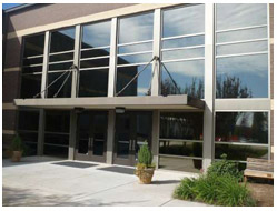 An example of Window tint for an office